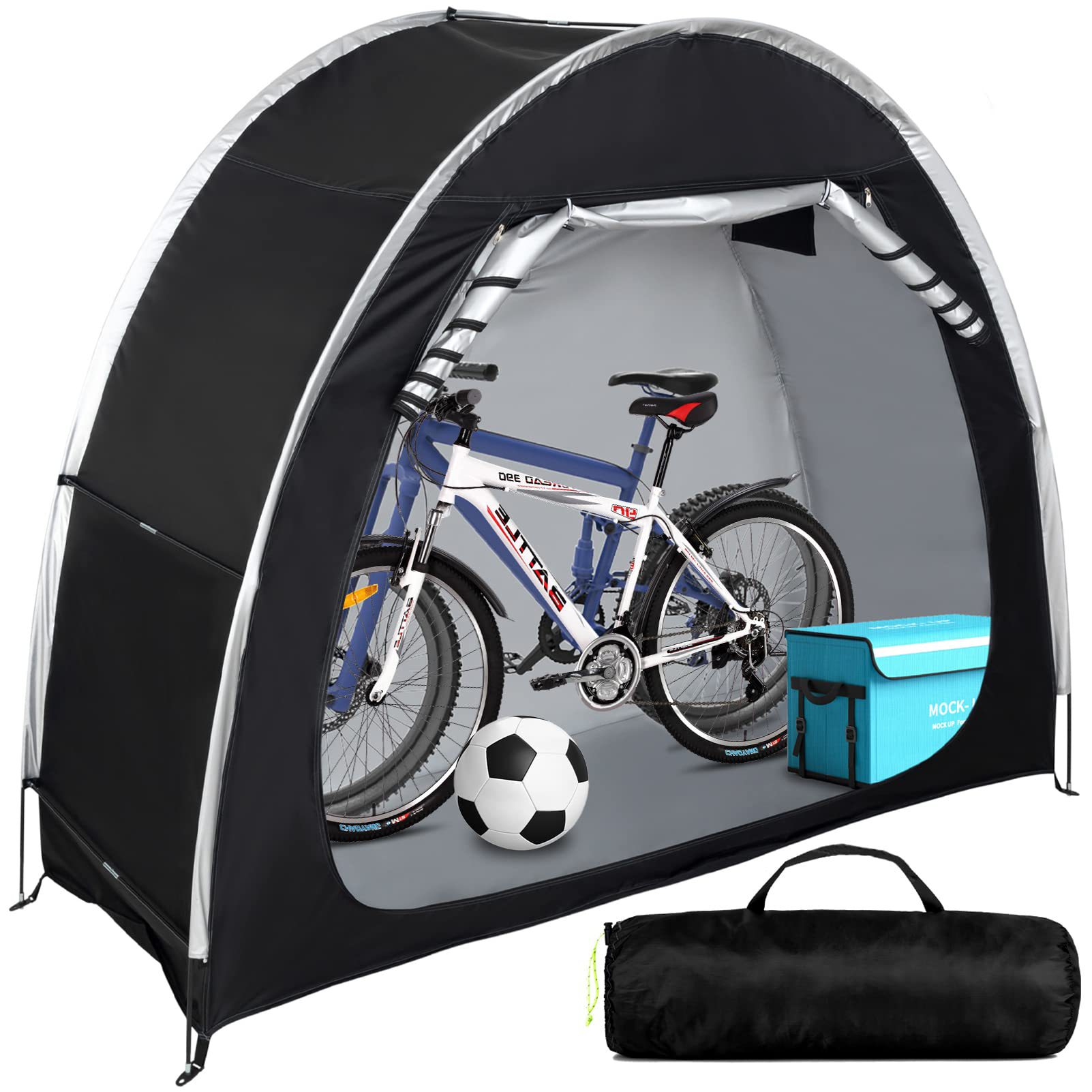 Mountain Biking In The Rain - 210D depo tipi portatif katlanır bisiklet