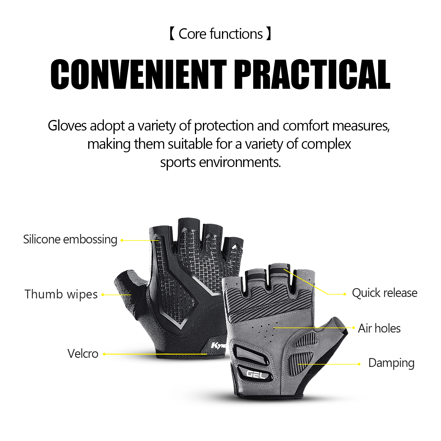 Kymc Yarım Parmak Bisiklet Eld - Mountain Biking Elbow Pads incelemesi ve fiyatı